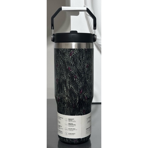 Stanley X Calia 30oz Stainless Steel IceFlow Flip Straw Tumbler - BLACK SERPENT - Picture 2 of 4